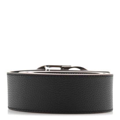 Christian Dior Grained Calfskin CD Belt 90 36 Brown Black 2 of 7