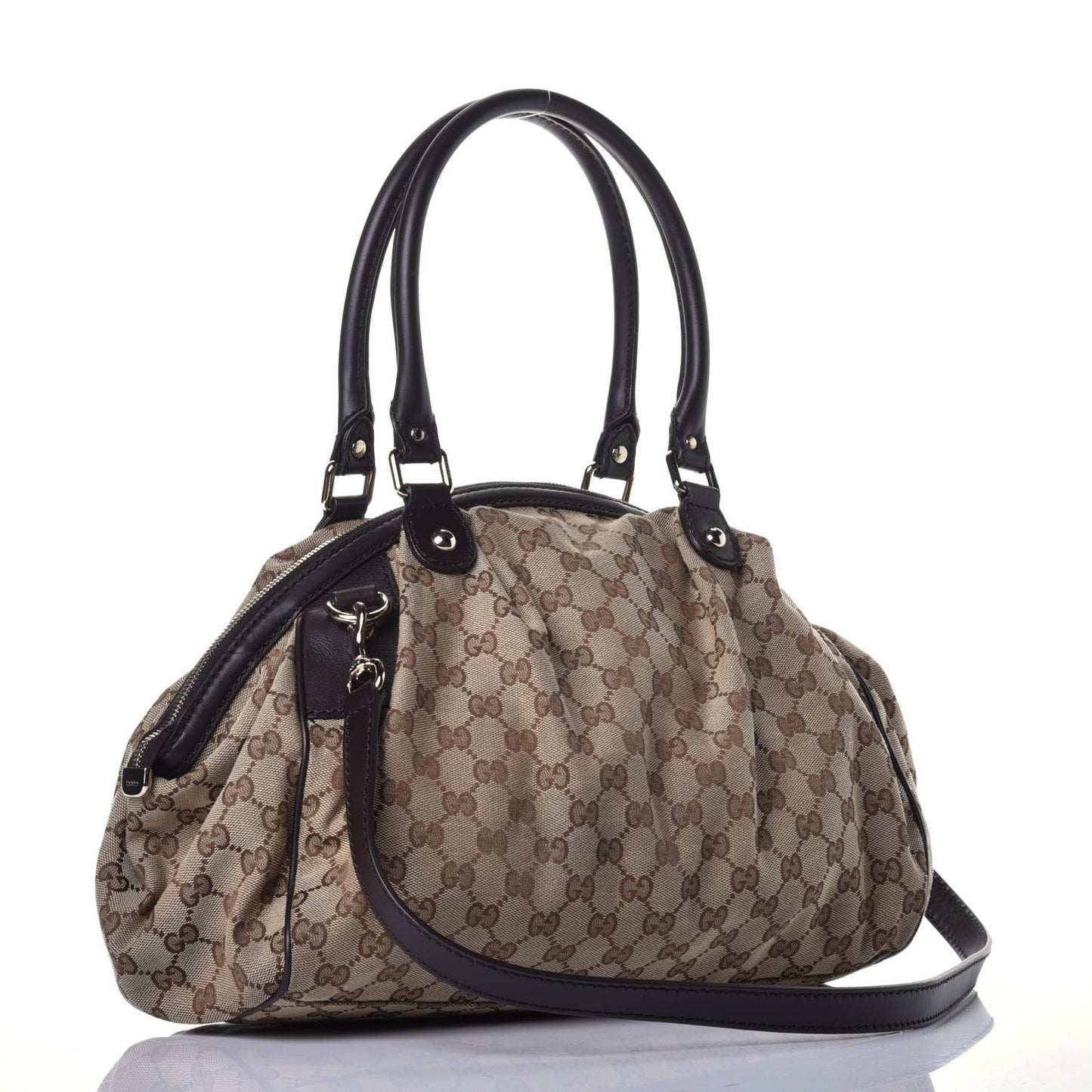 Monogram Medium Sukey Boston Bag Brown