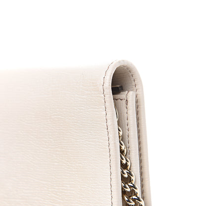 Gucci Textured Calfskin Medium Betty Chain Wallet White 9 of 9