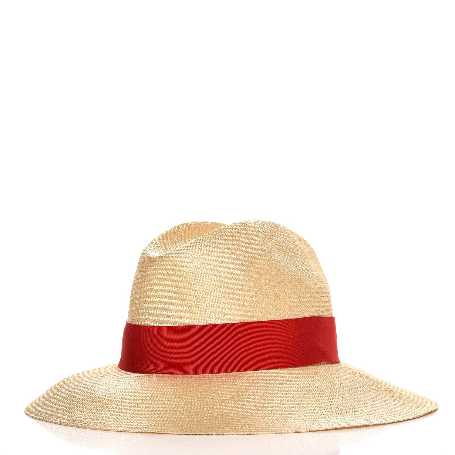Gucci Straw Wide Brim 1973 Hat M Red 3 of 7