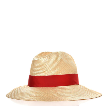 Gucci Straw Wide Brim 1973 Hat M Red 3 of 7