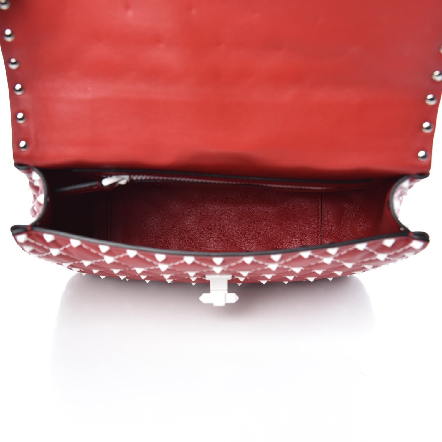 Valentino Garavani Lambskin Medium Free Rockstud Spike Shoulder Bag Rosso Valentino 5 of 8