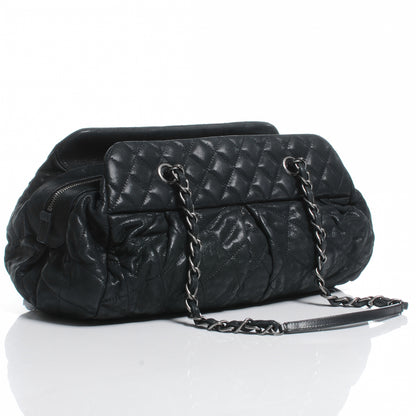 Chanel Iridescent Calfskin Chic Quilt Bowling Bag Black 3 of 7