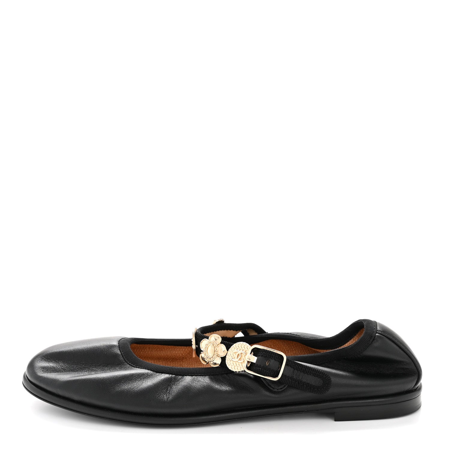 Chanel Lambskin Charm Mary Jane Flats 39 Black 1 of 11
