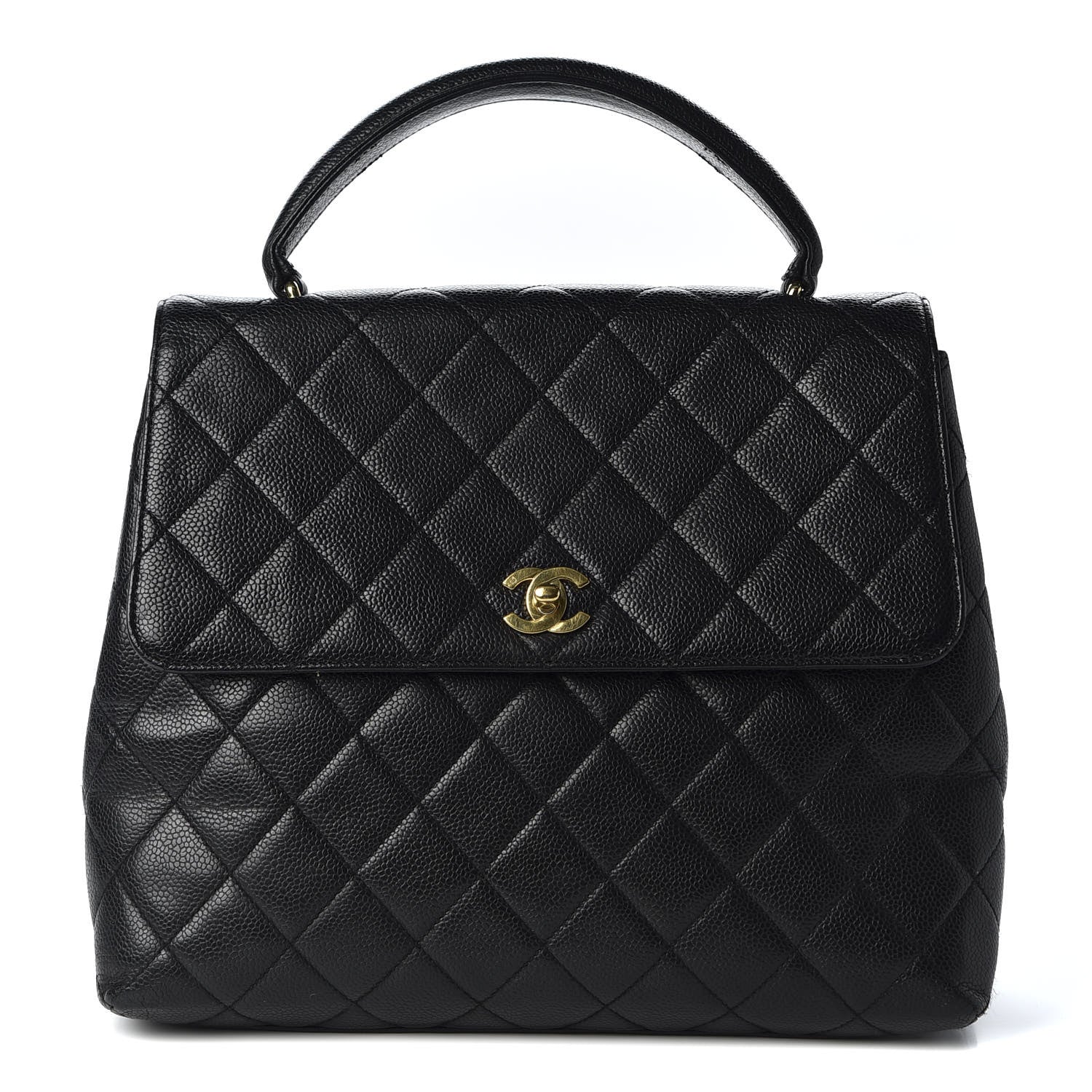 Chanel Caviar Quilted Jumbo Kelly Flap Black 1 of 9
