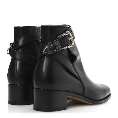 Gucci Calfskin Jakarta Buckle Boots 8 Black 5 of 11