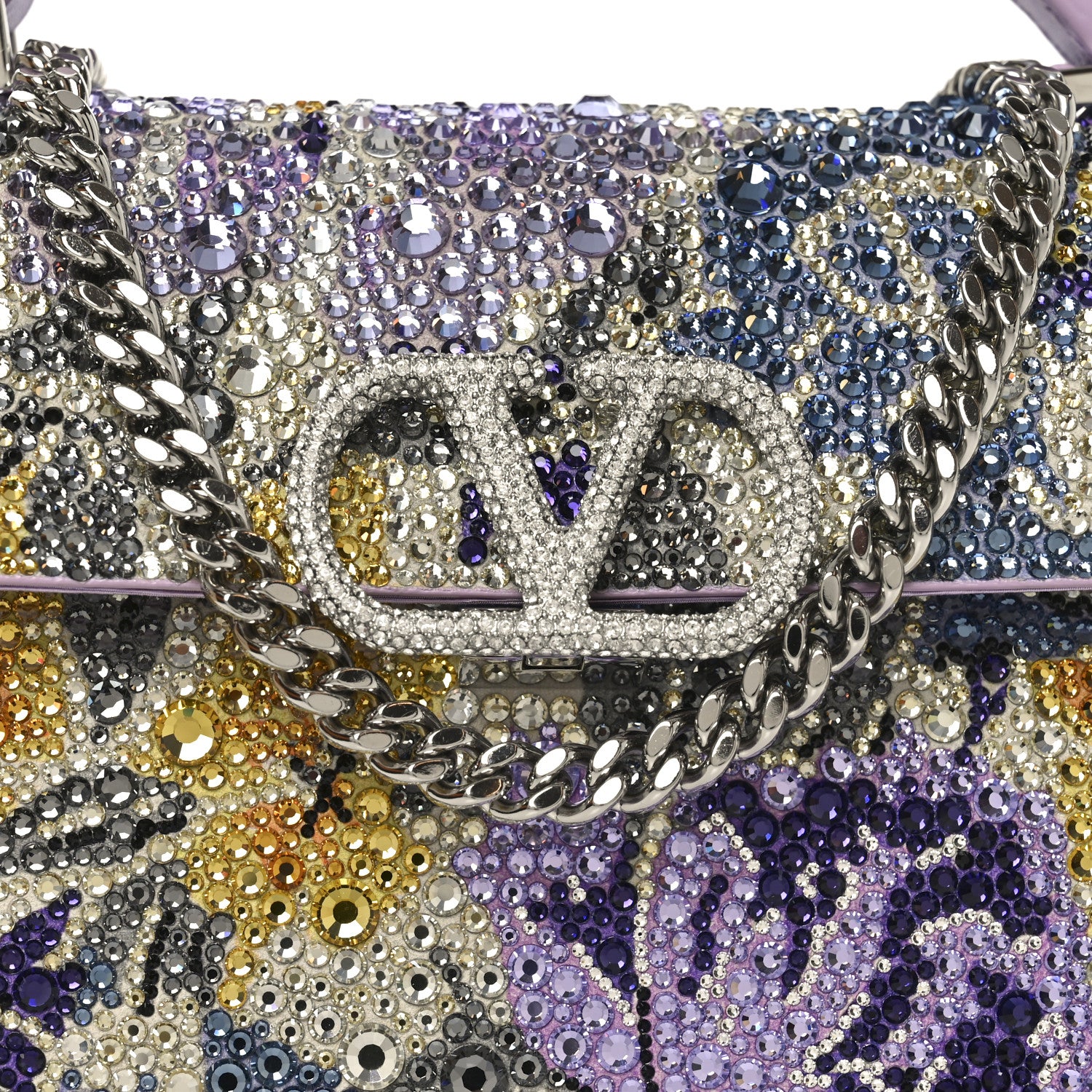 Valentino Garavani Crystal Embroidered Floral Mini Vsling Top Handle Bag Multicolor 7 of 10