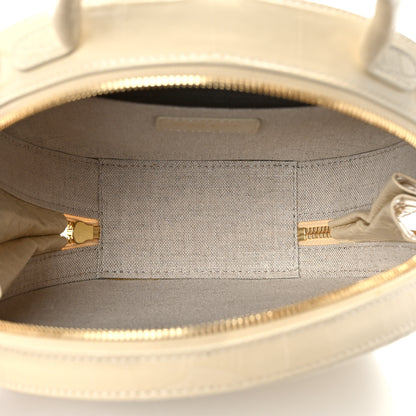 Mansur Gavriel MANSUR GAVRIEL Calfskin Crocodile Embossed Circle Crossbody Bag Dune 5 of 10