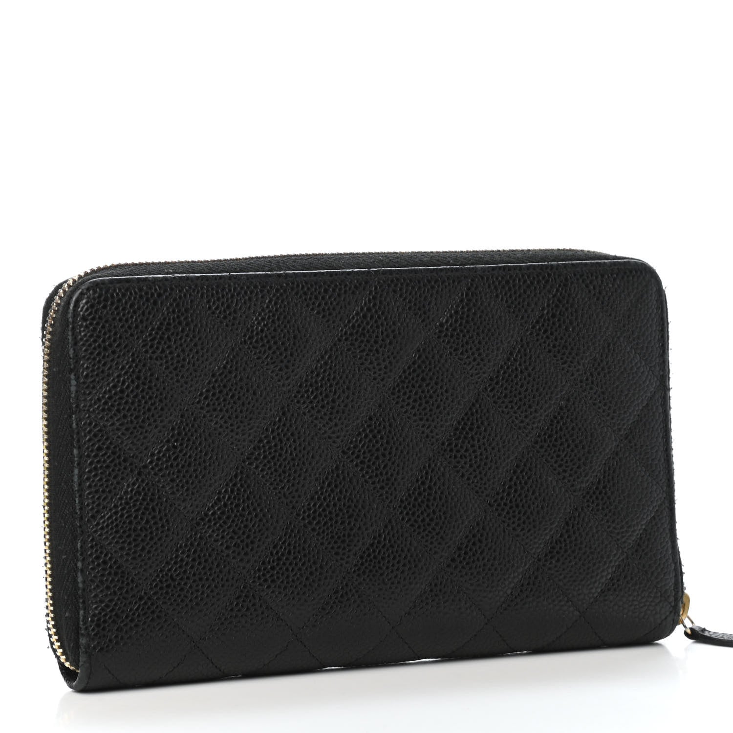 Chanel Caviar Quilted Large Zip Around Organizer Wallet Black 2 of 5