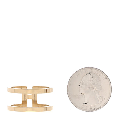 Hermes Permabrass H En Rond Scarf Ring Gold White 2 of 4