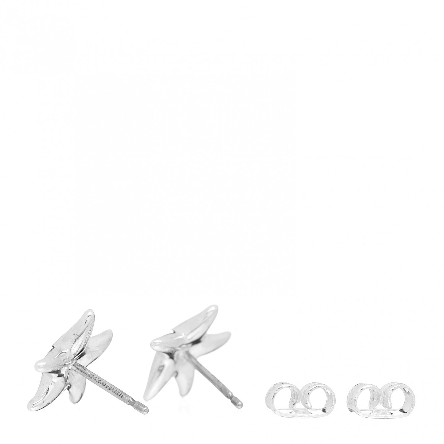 Tiffany Sterling Silver 12mm Elsa Peretti Starfish Earrings 3 of 4