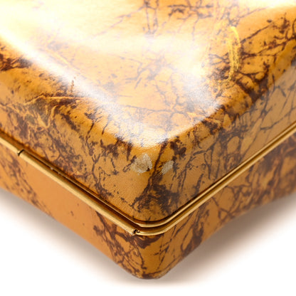 Bottega Veneta Spazzolato Calfskin Chain Clutch Gold Marble 10 of 12