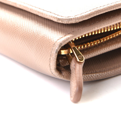 Prada Saffiano Metal Continental Flap Wallet Cammeo 7 of 11