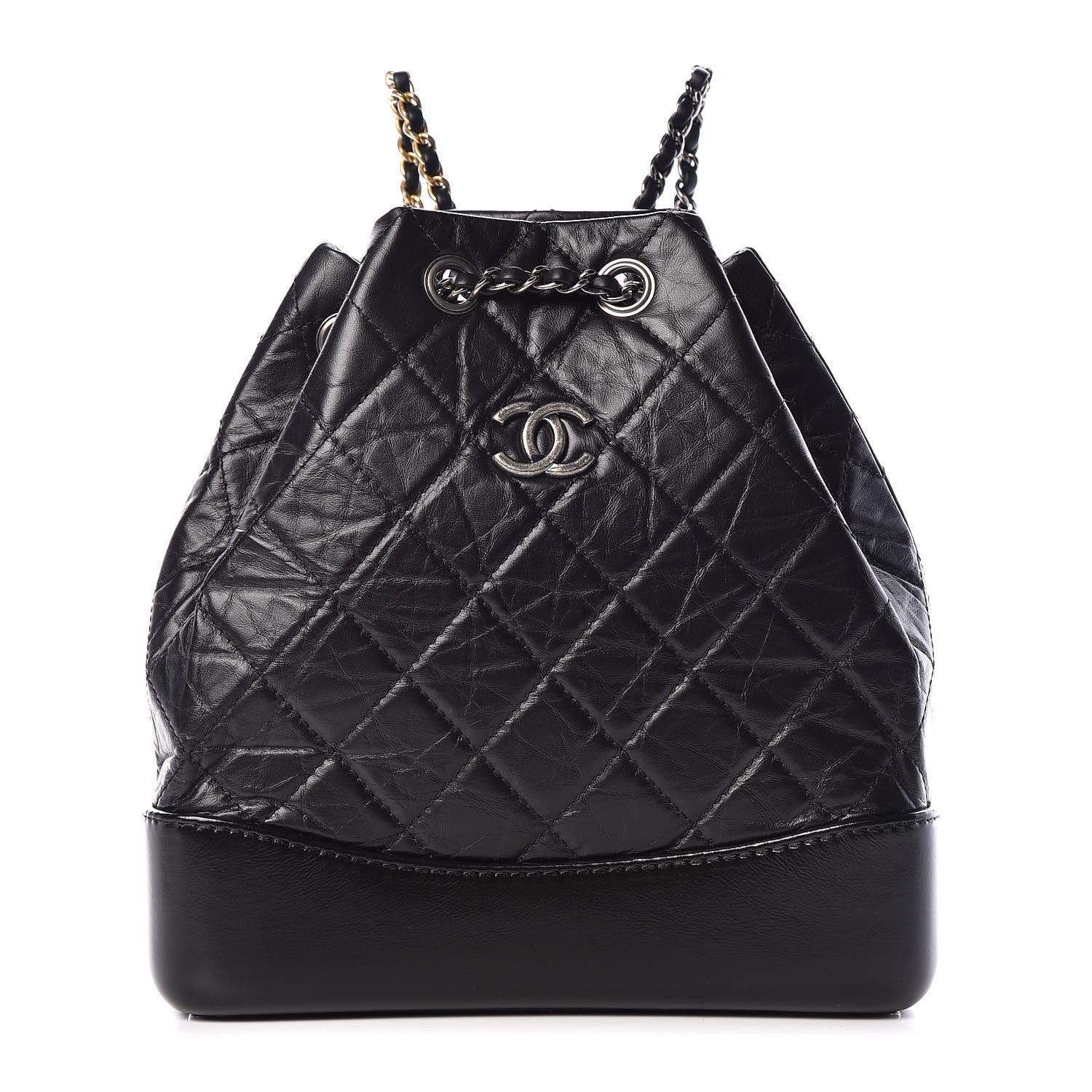Chanel Aged Calfskin Quilted Small Gabrielle Backpack Black 1 of 10