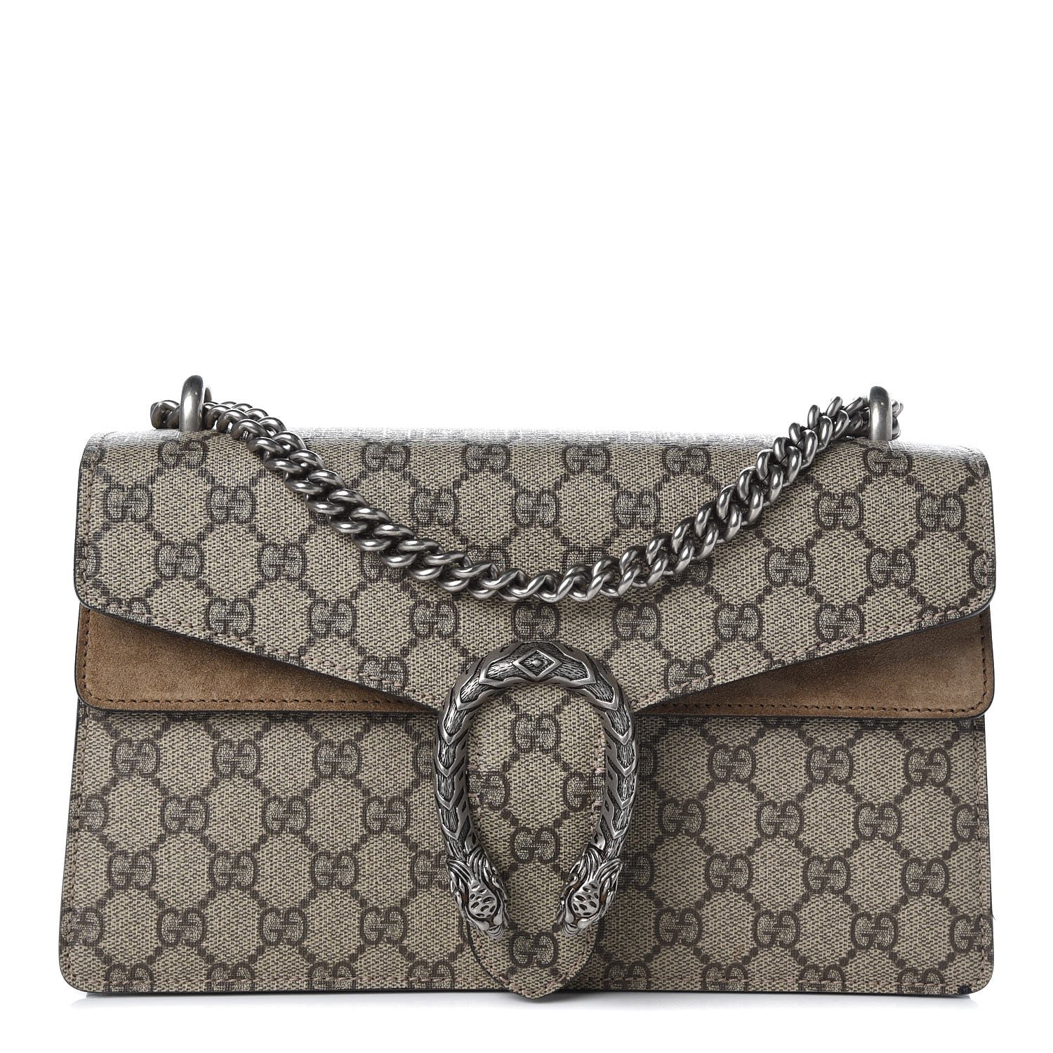 Gucci GG Supreme Monogram Small Dionysus Shoulder Bag Taupe 1 of 12