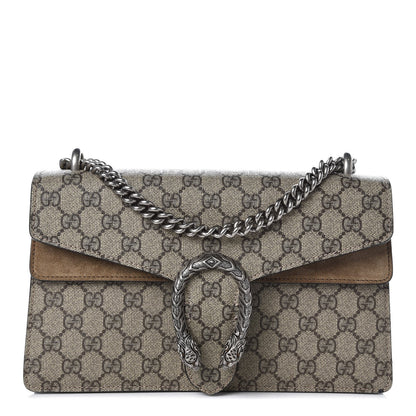 Gucci GG Supreme Monogram Small Dionysus Shoulder Bag Taupe 1 of 12
