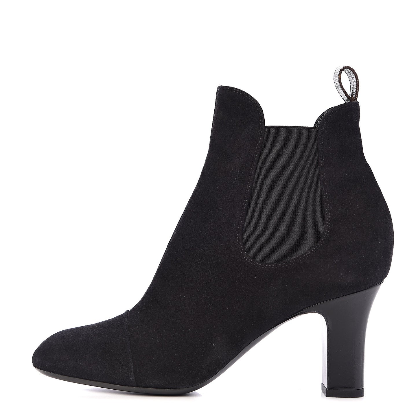 Suede Monogram Uniformes Cap Toe Chelsea 75mm Ankle Boots 38.5 Black