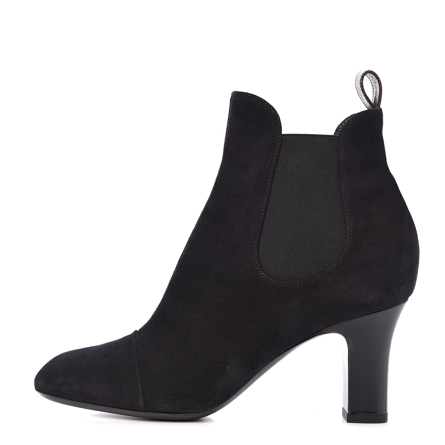 Louis Vuitton Suede Monogram Uniformes Cap Toe Chelsea 75mm Ankle Boots 38.5 Black 1 of 13