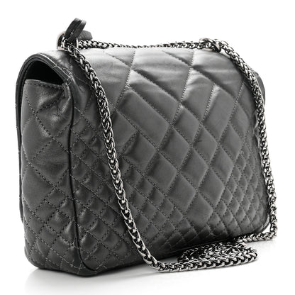 Versace Metallic Nappa Quilted Icon Shoulder Bag Grey 2 of 14