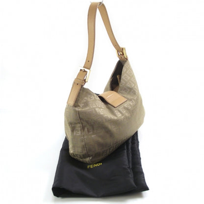 Fendi Zucchino Shoulder Bag Beige 3 of 10