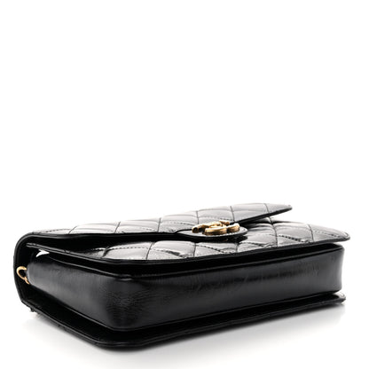 Chanel Glazed Calfskin Quilted Large Perfect Edge Flap Black 4 of 11