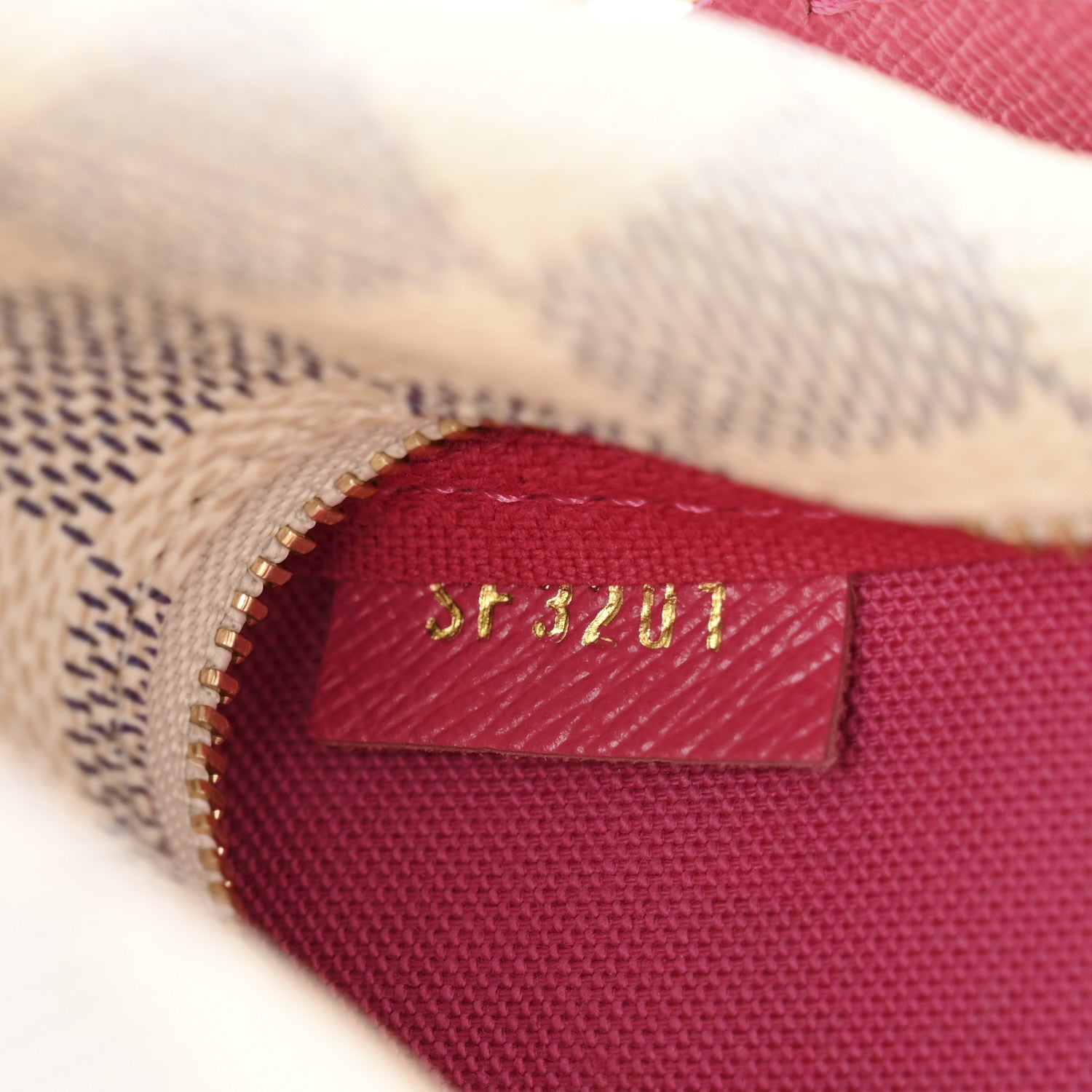 Louis Vuitton Damier Azur 2021 Christmas Animation Hollywood Mini Pochette Accessories Fuchsia 7 of 8