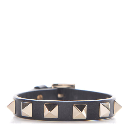 Valentino Garavani Vitello Rockstud Bracelet Black 1 of 8