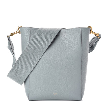 Celine Soft Grained Calfskin Small Sangle Bucket Bag Storm 1 of 13