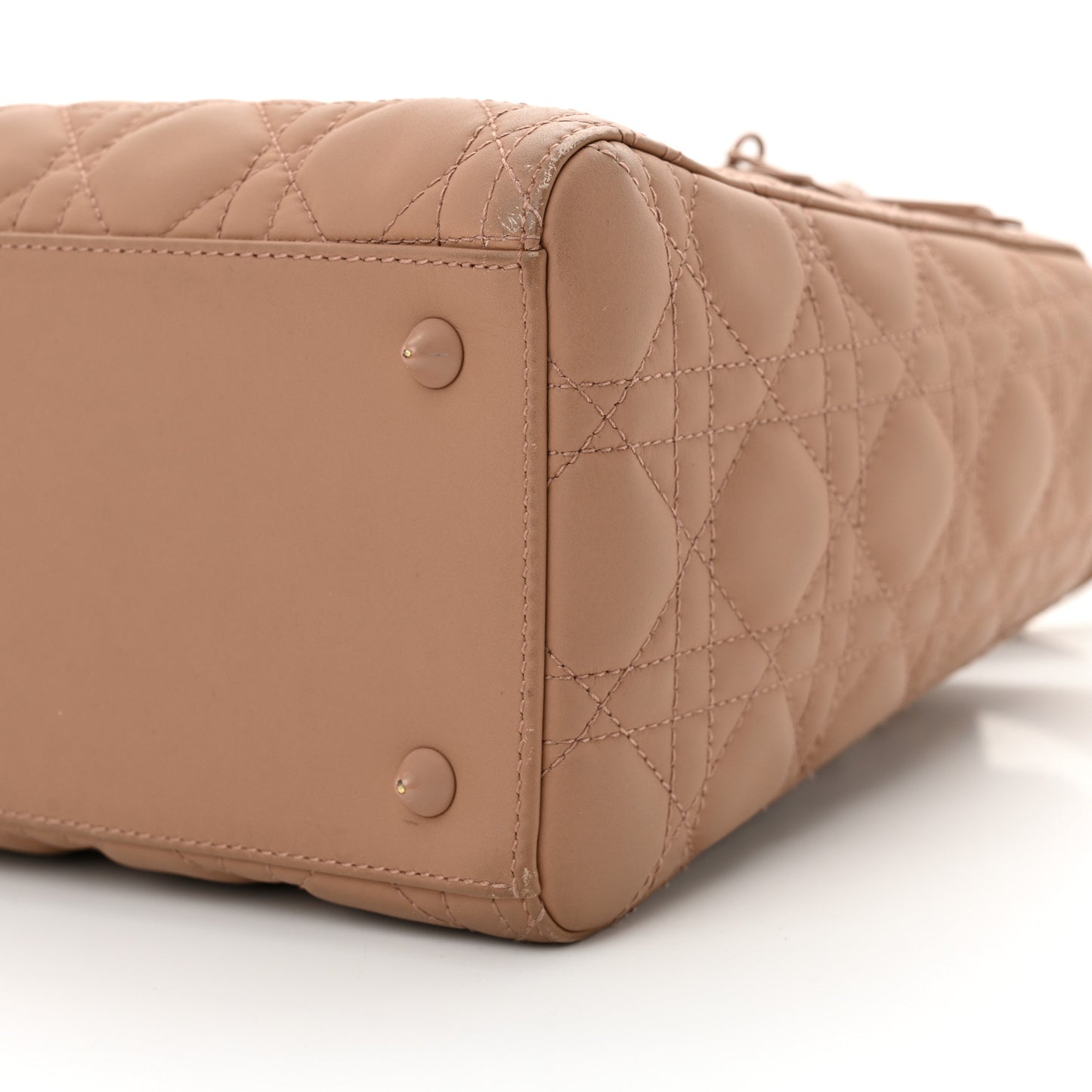 Ultra Matte Calfskin Cannage Medium Lady Dior Beige