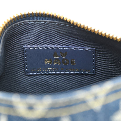 Louis Vuitton Taurillon Monogram Denim Drip Keepall XS Blue 6 of 9