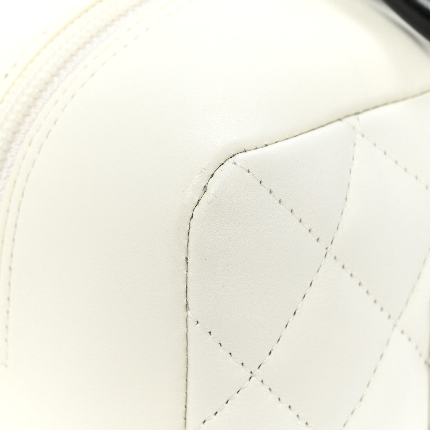Chanel Calfskin Quilted Large Cambon Bowler White Black 13 of 15