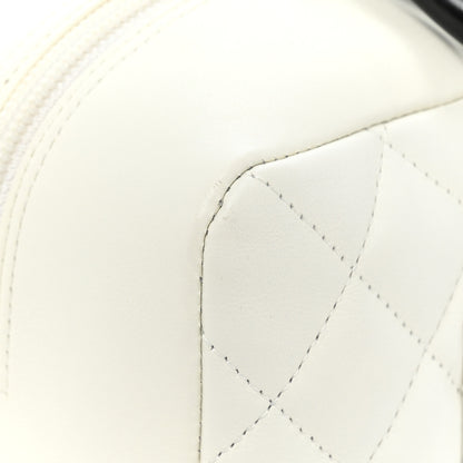 Chanel Calfskin Quilted Large Cambon Bowler White Black 13 of 15