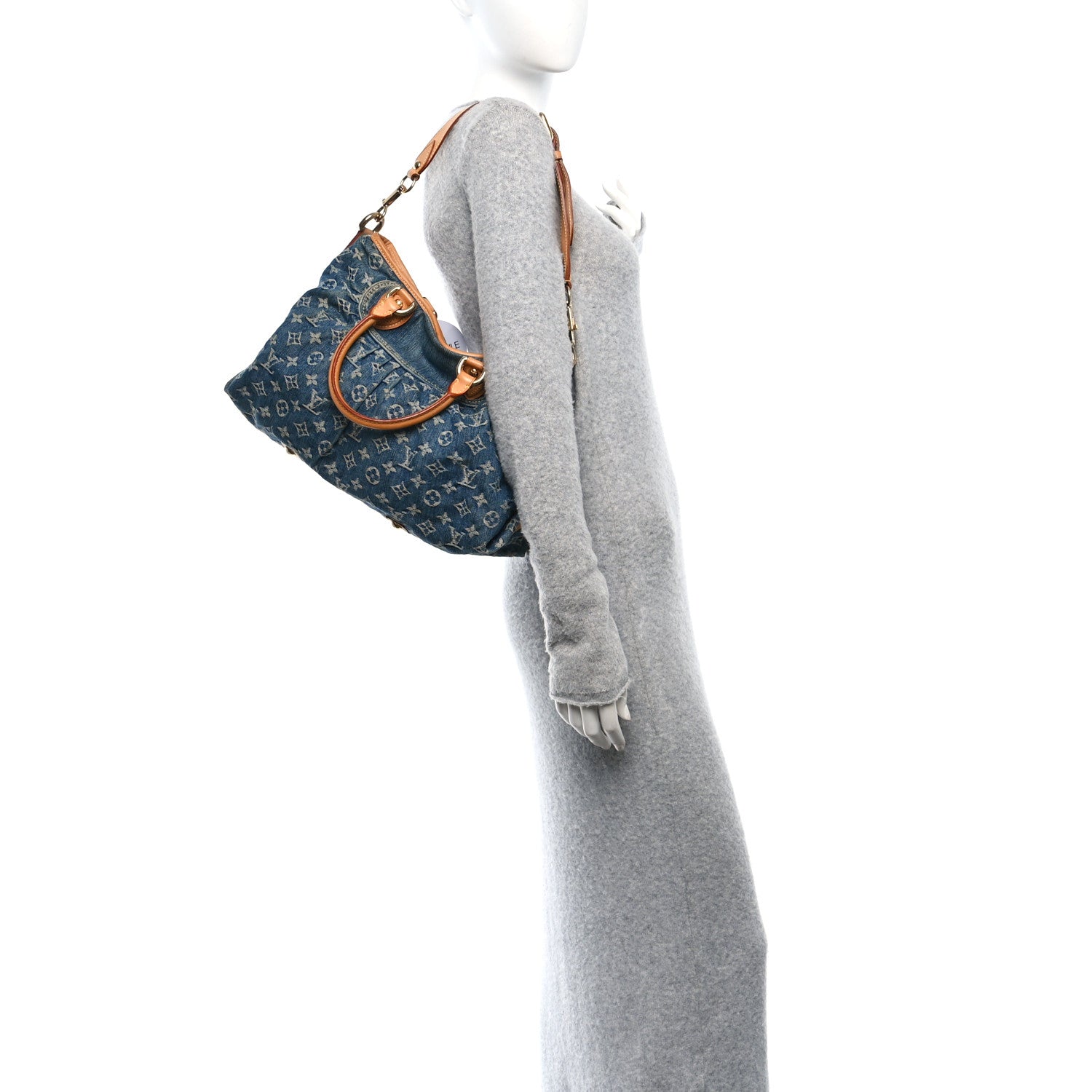 Louis Vuitton Denim Neo Cabby MM Blue 2 of 11