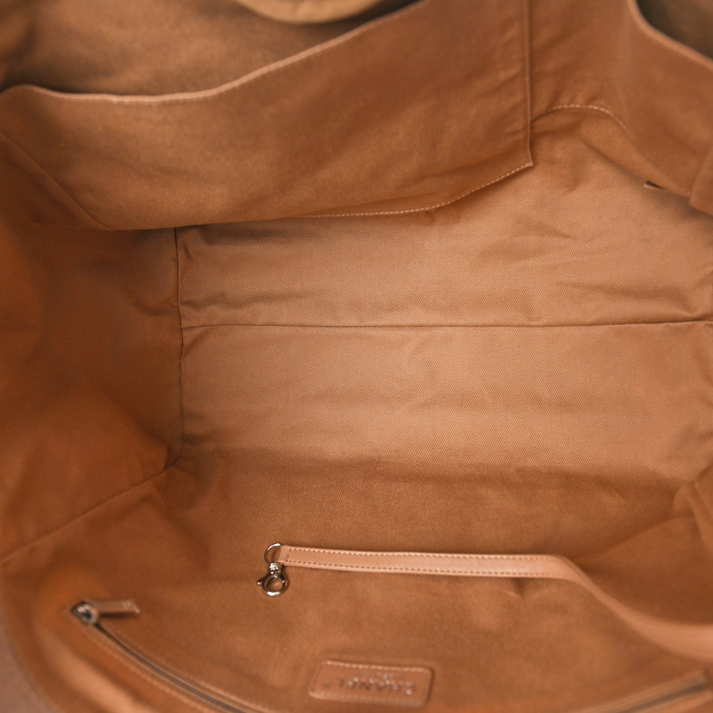 Mixed Fibers Medium Deauville Tote Beige