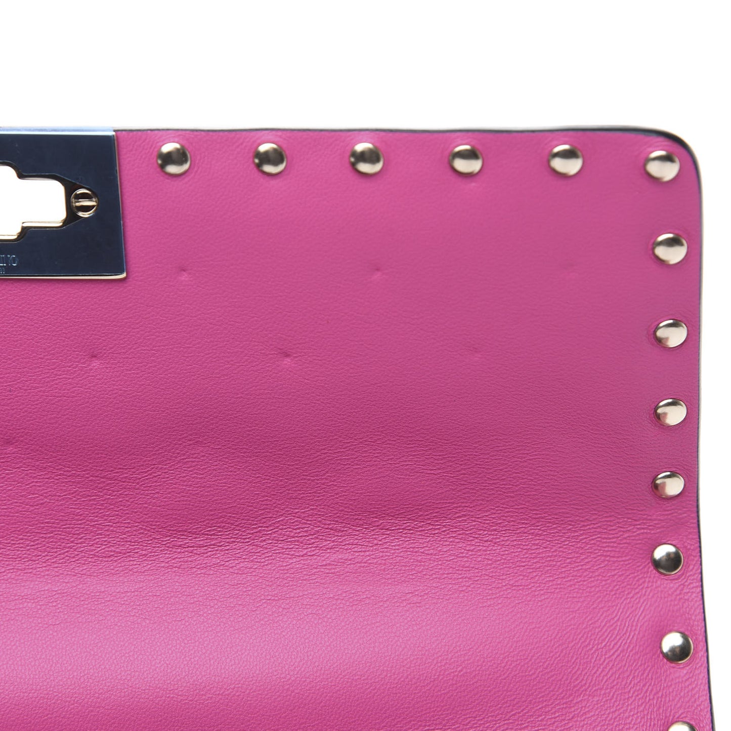 Nappa Medium Rockstud Spike Shoulder Bag Pink Orchid