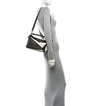 Loewe Calfskin Small Puzzle Bag Black Grey White 2 of 9