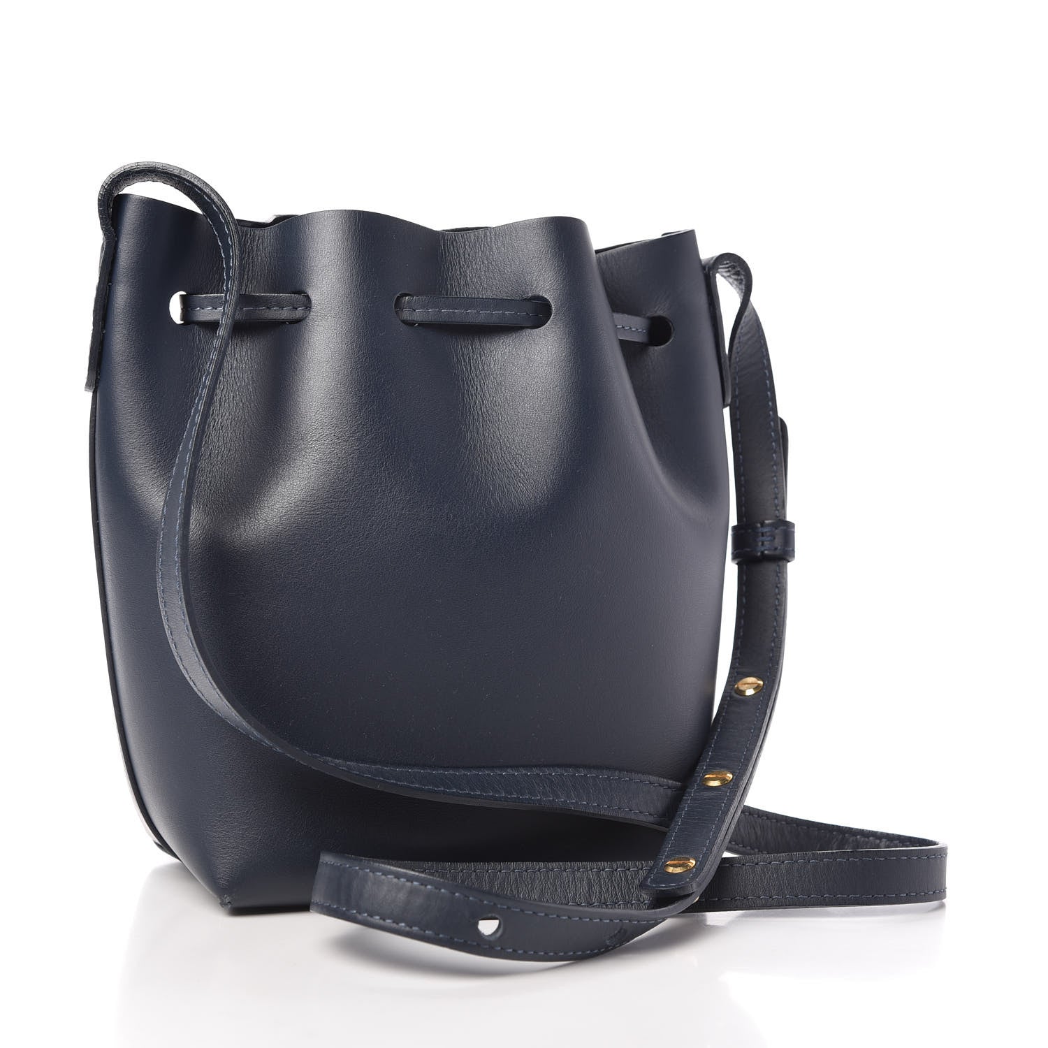 Mansur Gavriel Calfskin Mini Bucket Bag Blu 3 of 10