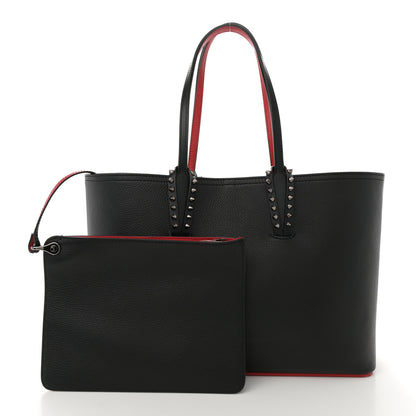 Christian Louboutin Calfskin Empire Spikes Small East West Cabata Tote Black 3 of 11