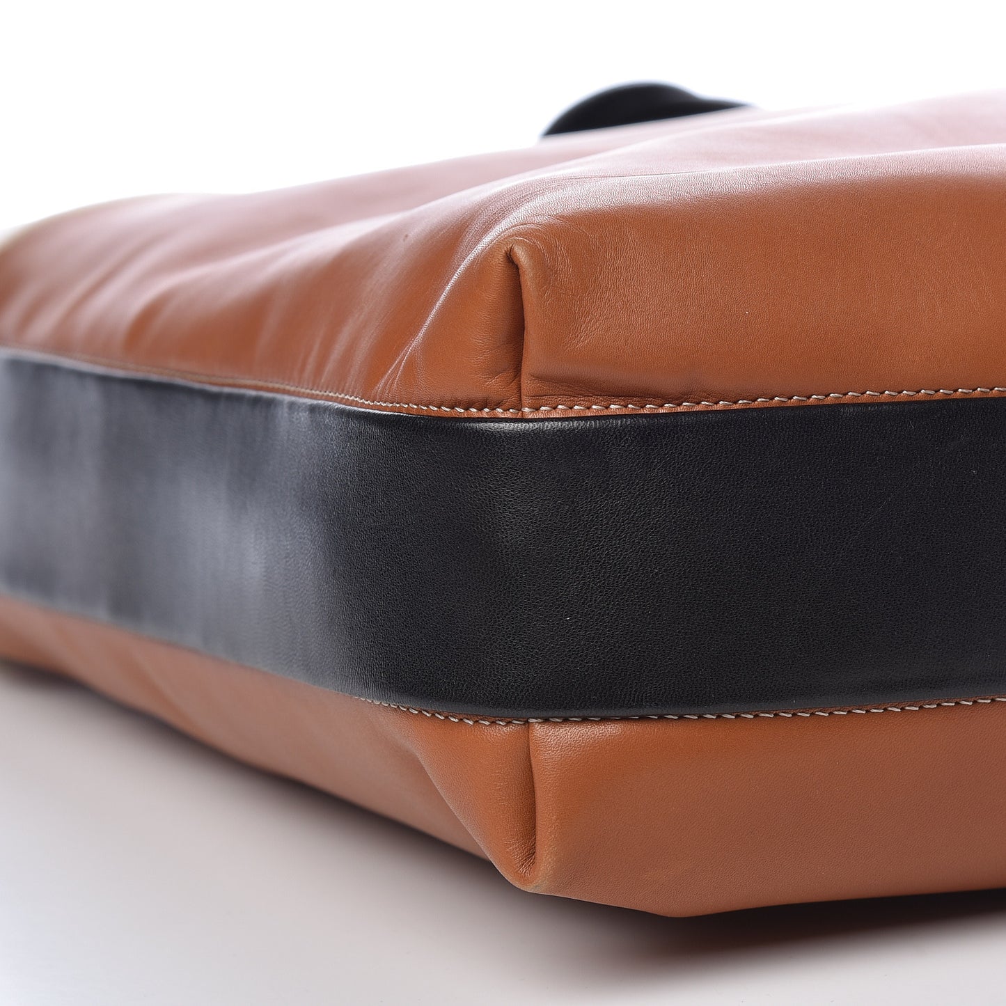Lambskin Calfskin Band Twisted Cabas Tan