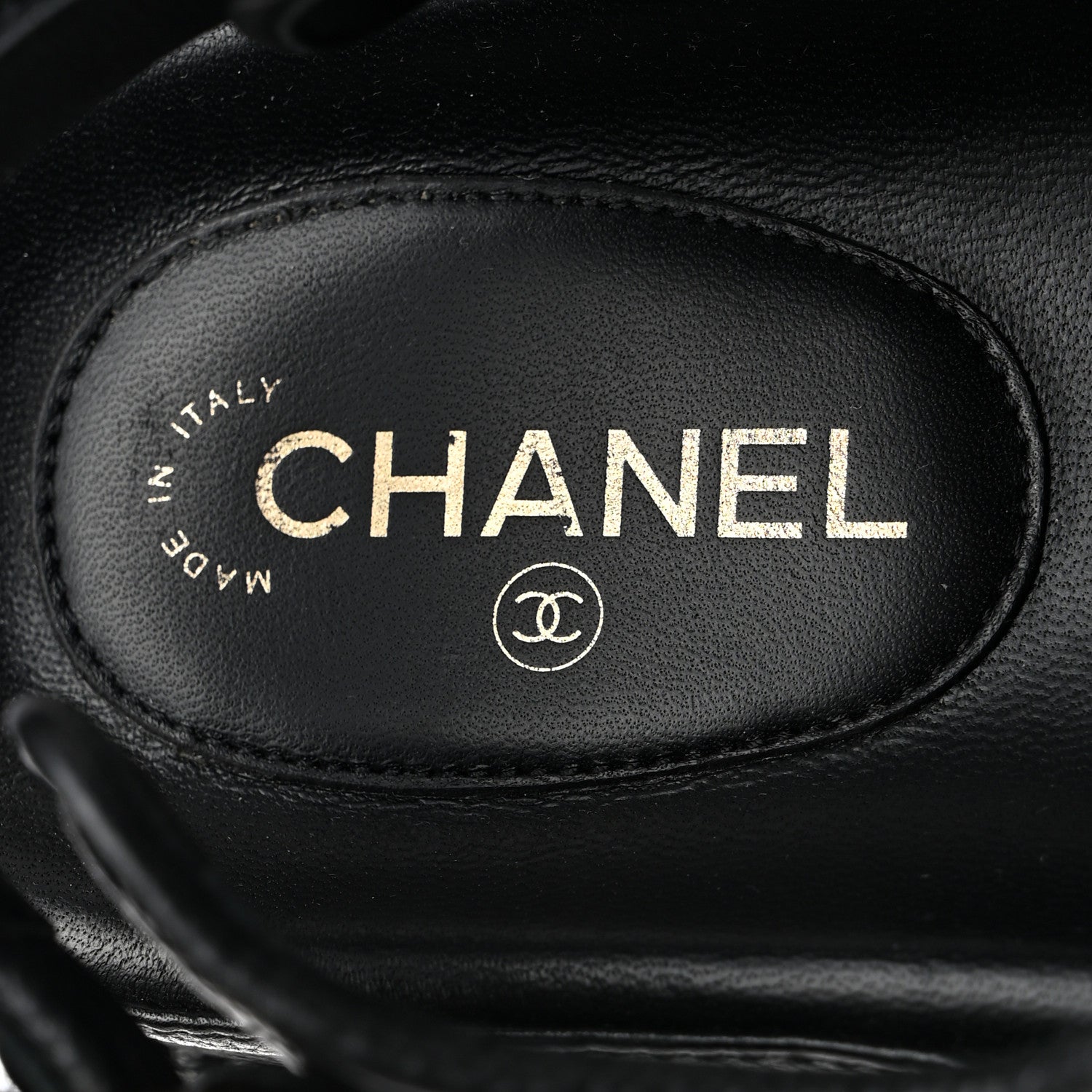 Chanel Grained Calfskin Velcro Dad Sandals 38 Black 6 of 9