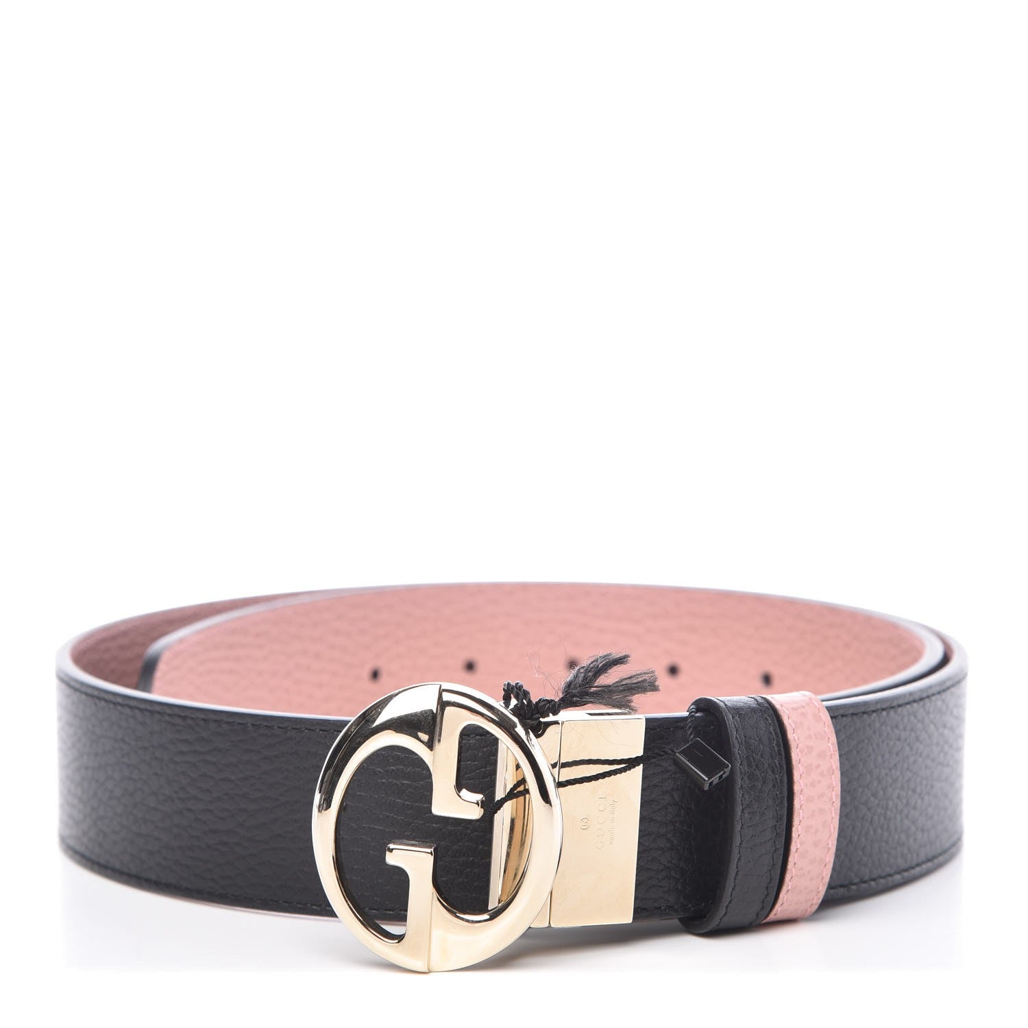 Gucci Calfskin 1973 Reversible Belt 90 36 Black Pink 1 of 9