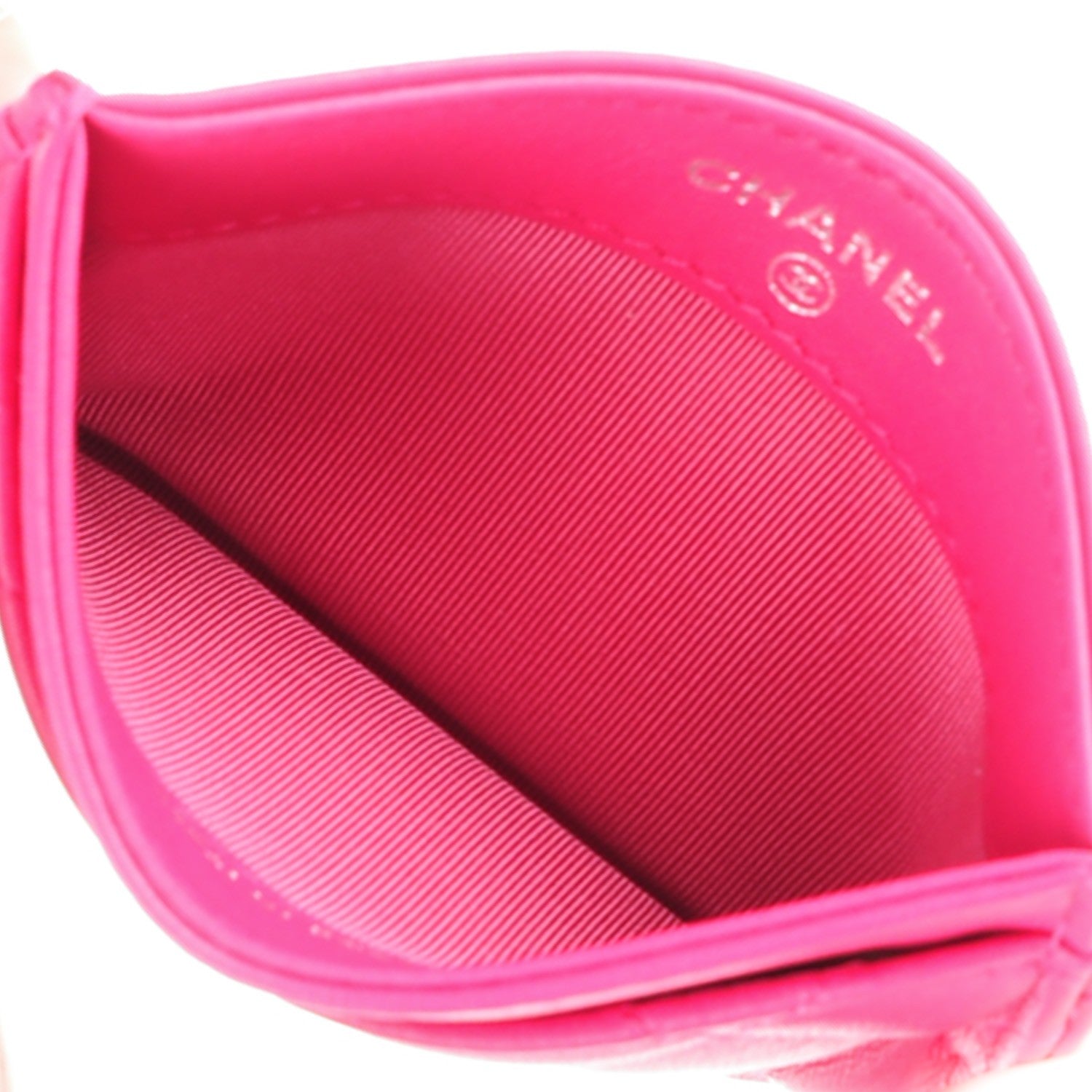 Chanel Lambskin Quilted Card Holder Fuchsia 5 of 8