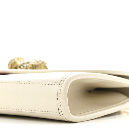 Gucci Textured Calfskin Web Small Rajah Slim Flap Shoulder Bag Mystic White 9 of 12