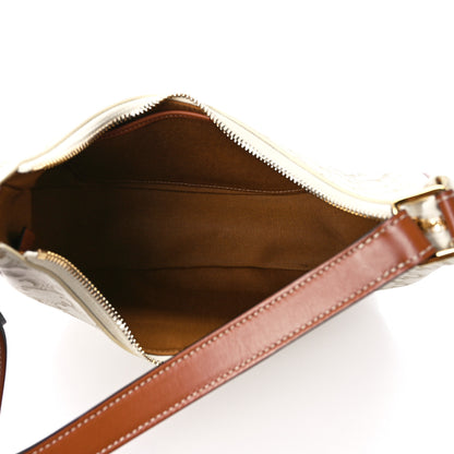 Celine Canvas Calfskin Ava Triomphe Shoulder Bag White 5 of 12