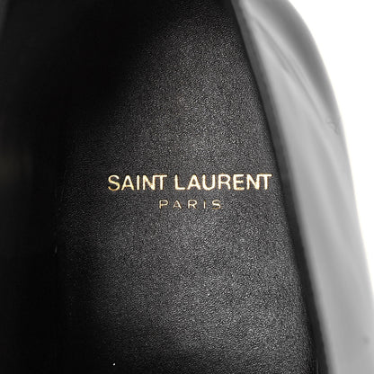 Saint Laurent Patent Calfskin Joan Ankle Boots 42 Black 6 of 6