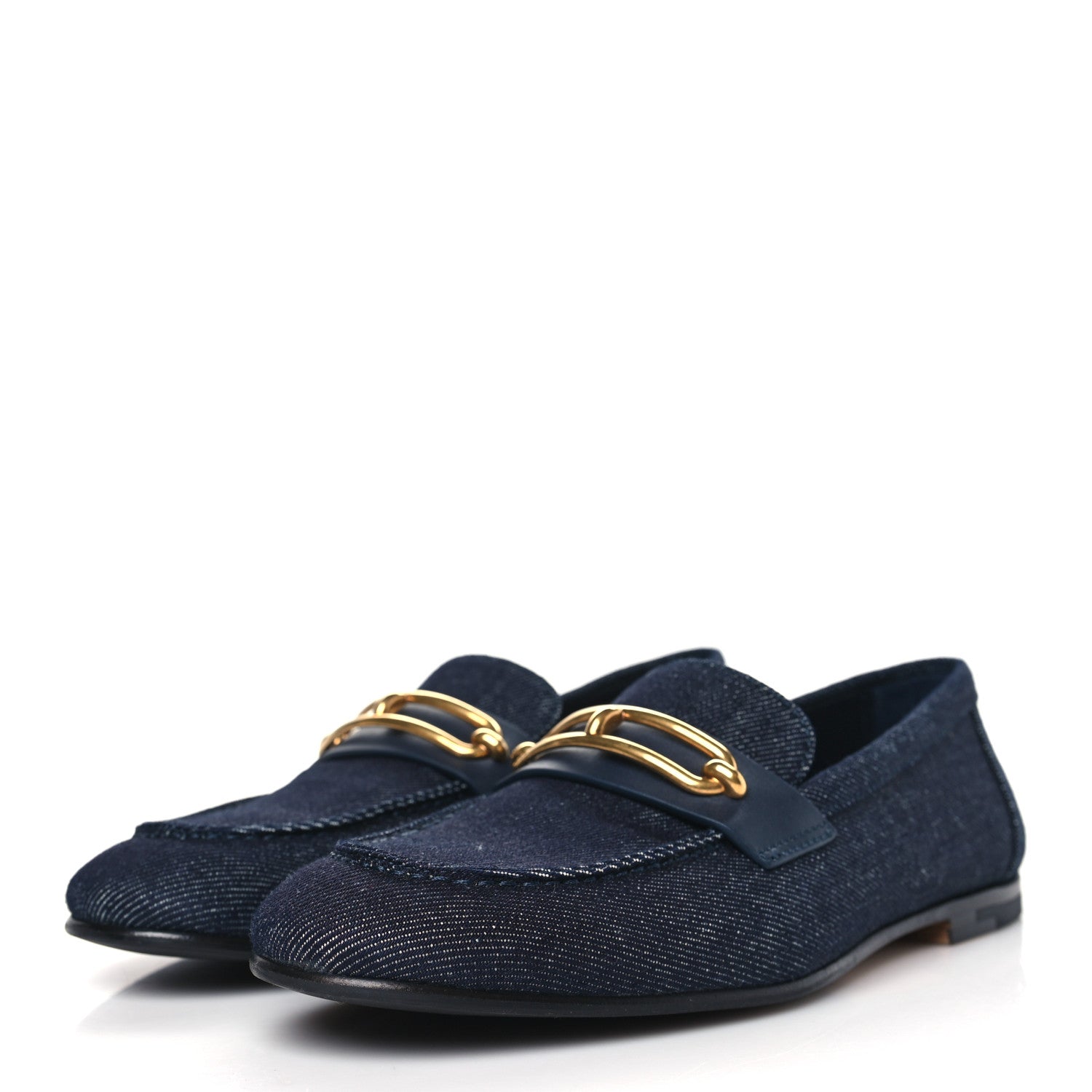 Hermes Denim Colette Loafers 37 Bleu Indigo 3 of 8