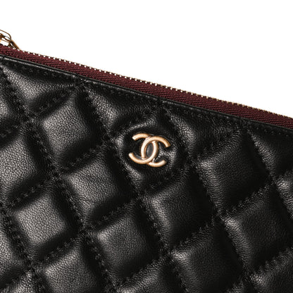 Chanel Lambskin Quilted Small Cosmetic Case Black 10 of 12