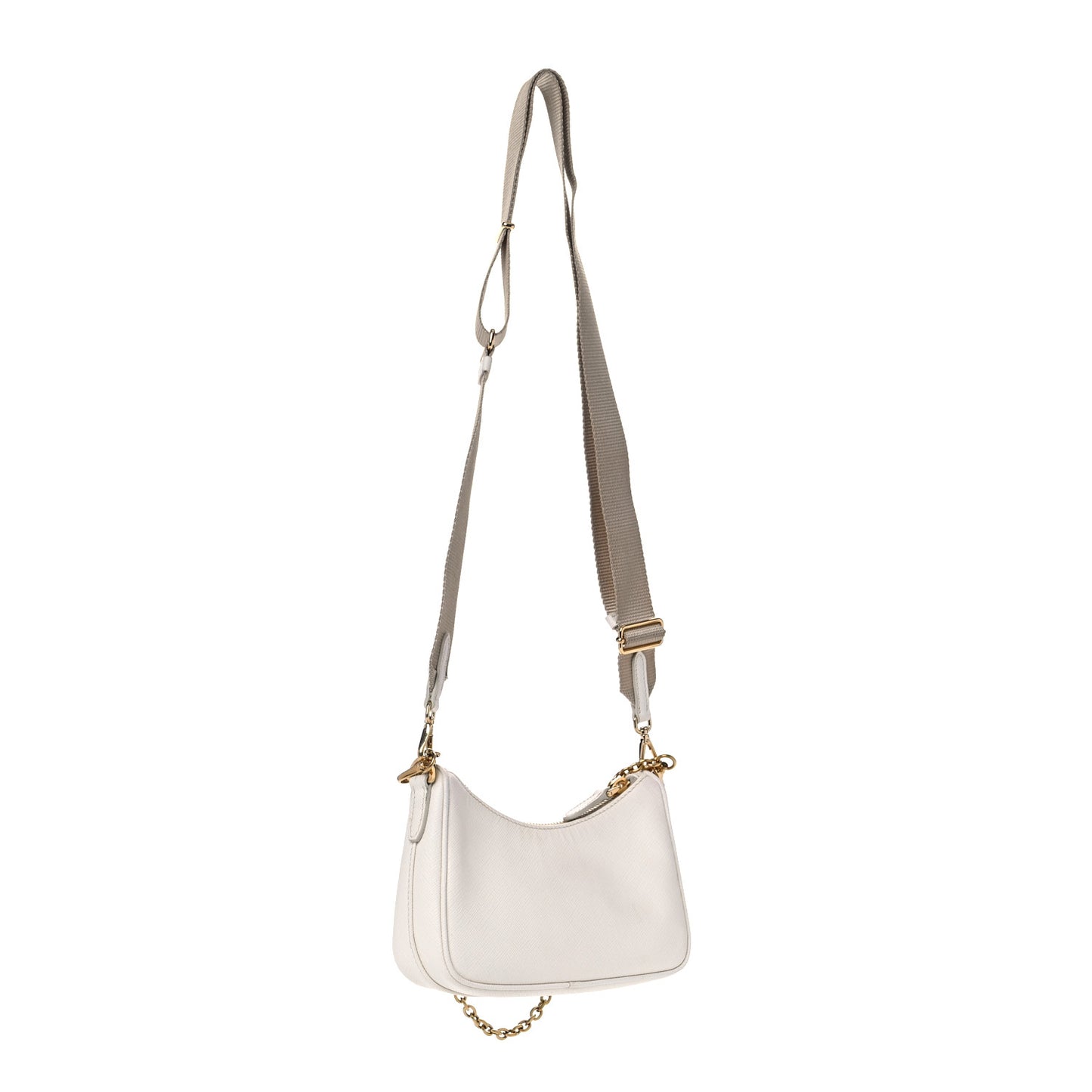 Saffiano Re-Edition 2005 Shoulder Bag White