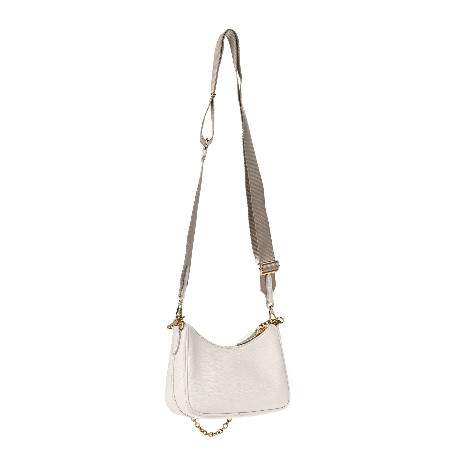 Prada Saffiano Re-Edition 2005 Shoulder Bag White 4 of 9