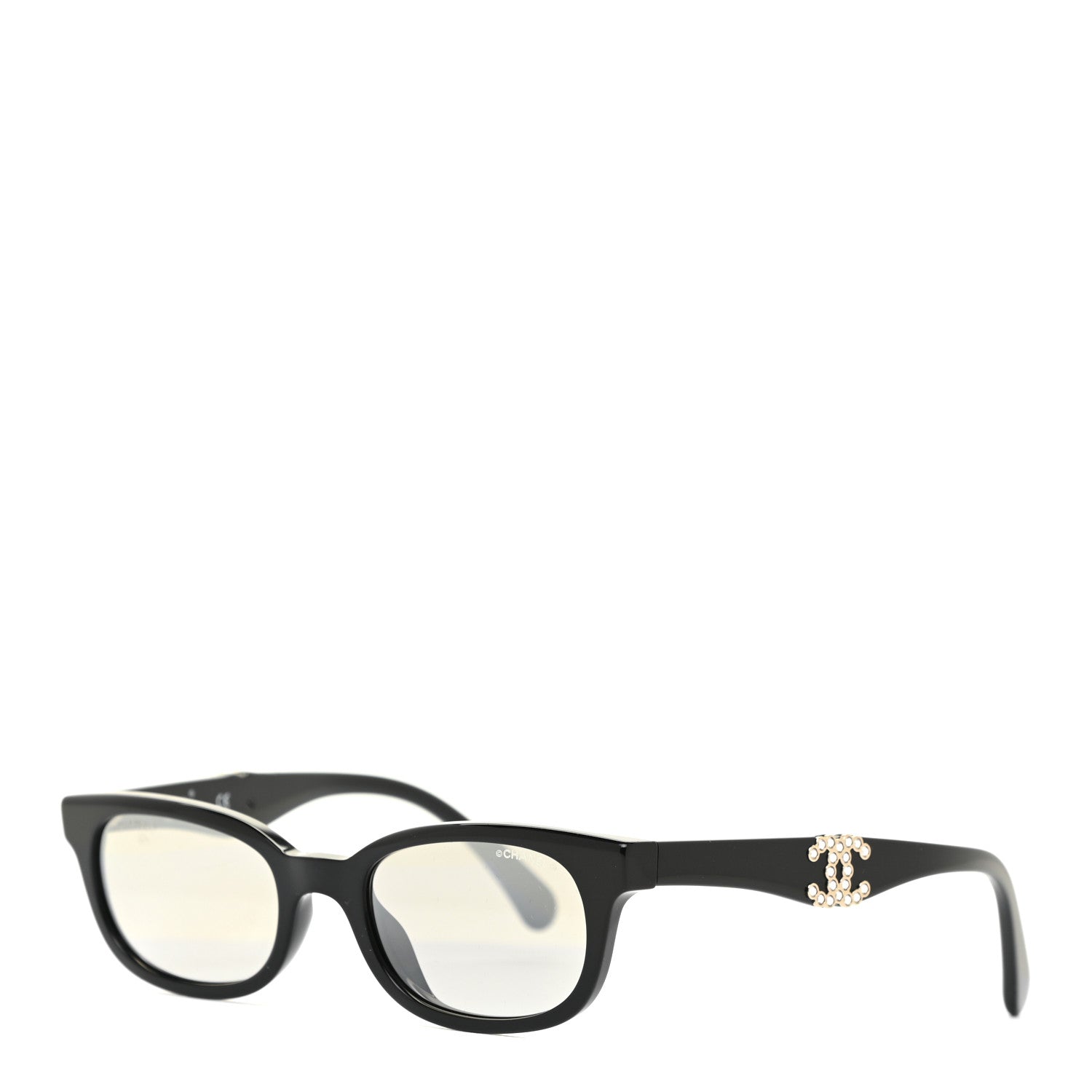 Chanel Acetate Square Crystal CC Sunglasses S2264 Black 1 of 7